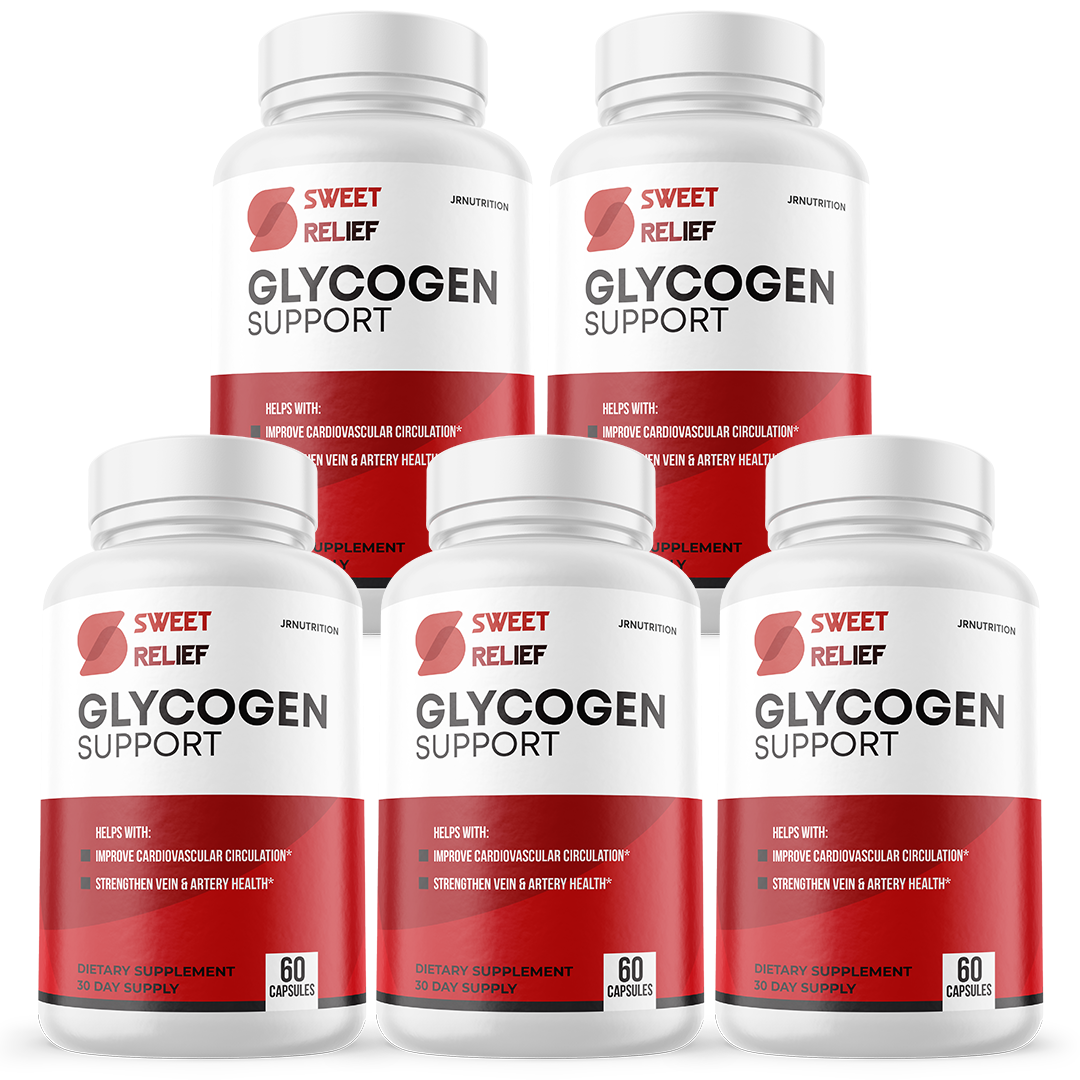 Sweet Relief Glycogen - Dietary Supplement 60 Capsules (5 Pack)